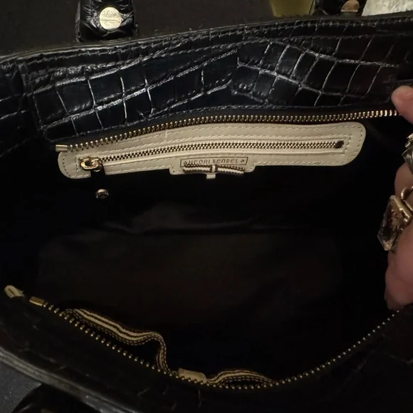 Henri Bendel Pony Hair Zipper & Croc Embossed Crossbody Handbag - Picture 10 of 10